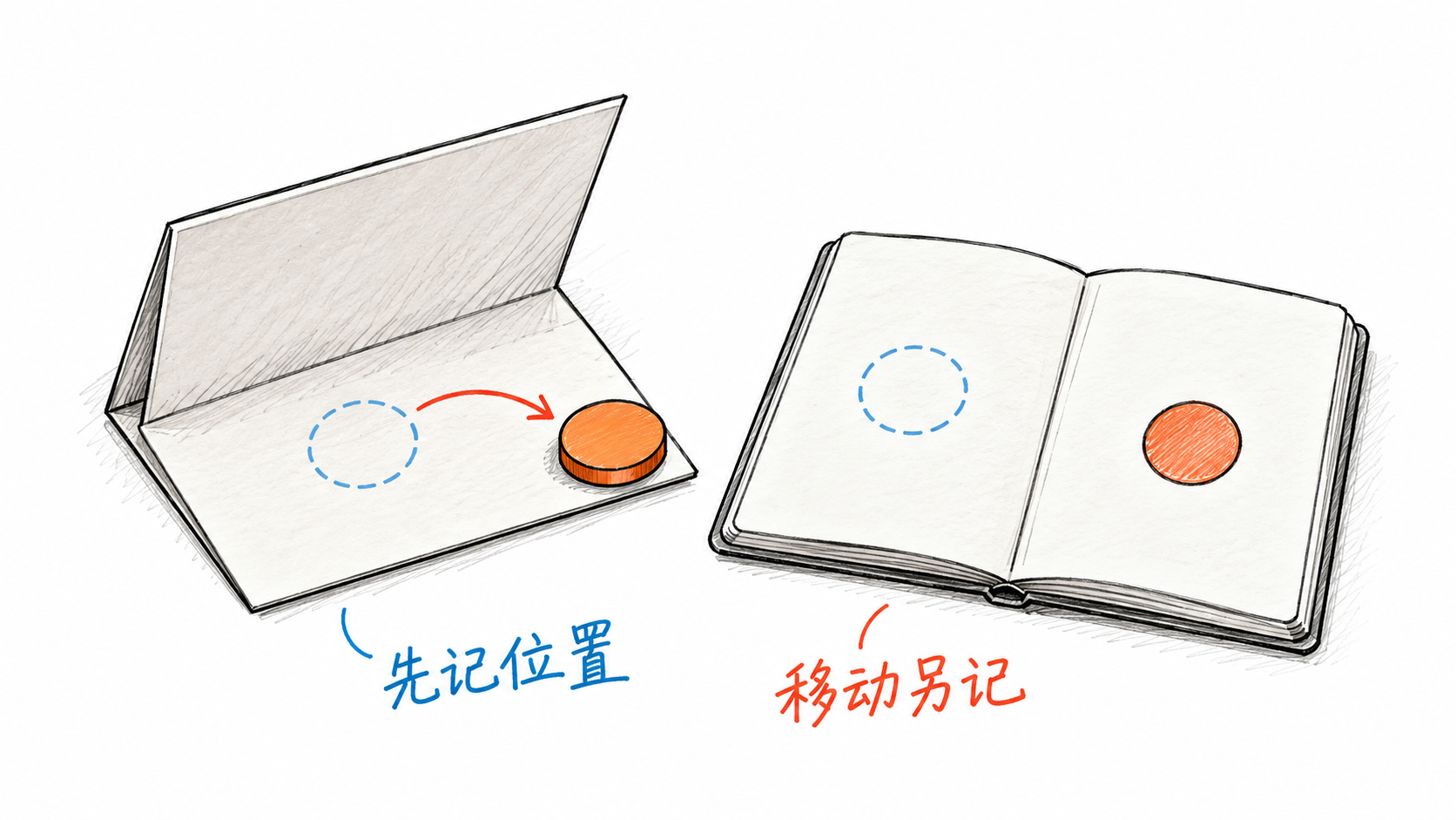 先保留原位置再比较翻折结果