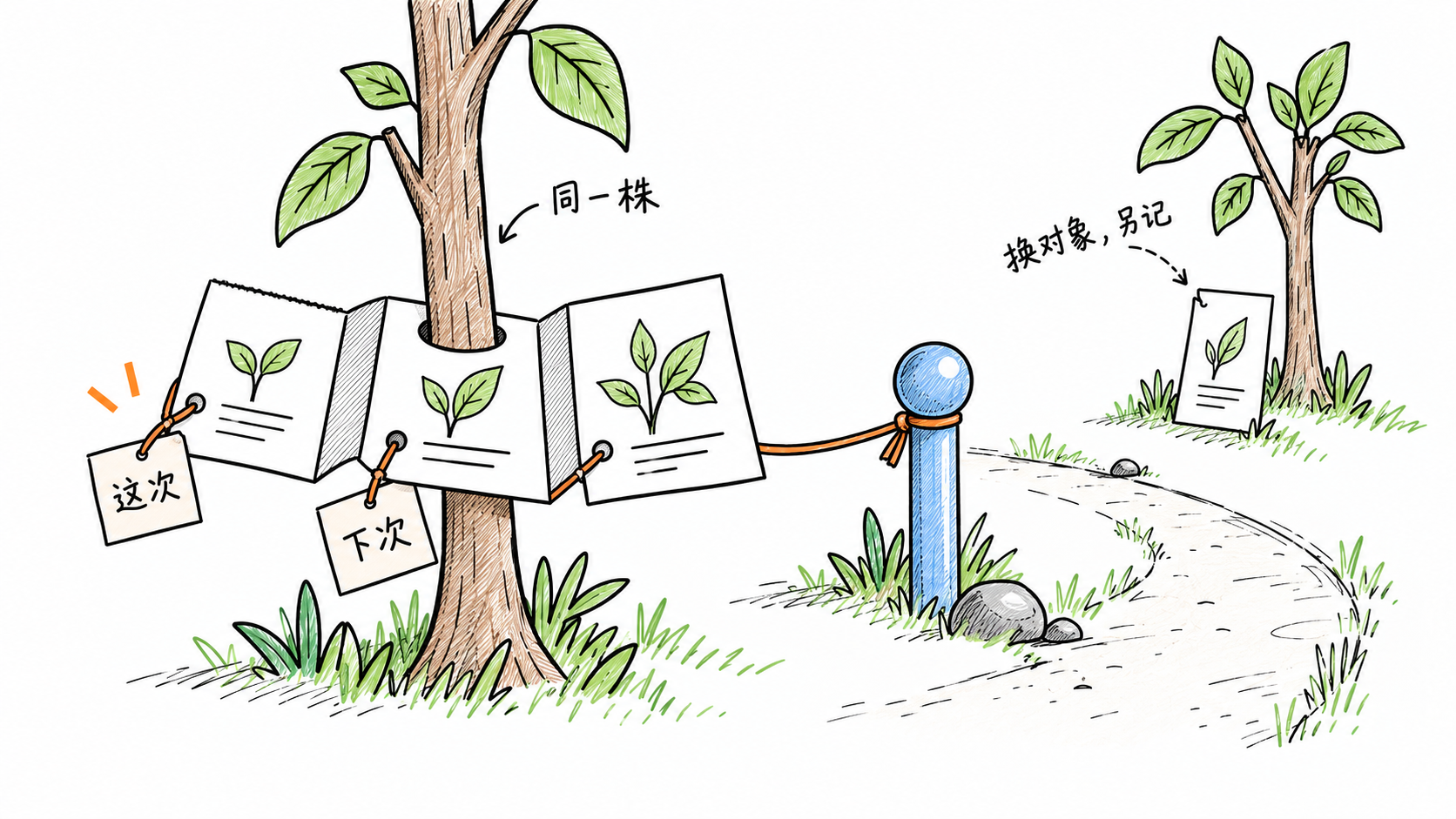 同一观察对象连接多次日期